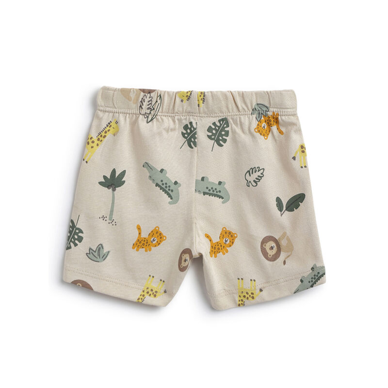 Boys Light Natural Printed Shorts image number 1